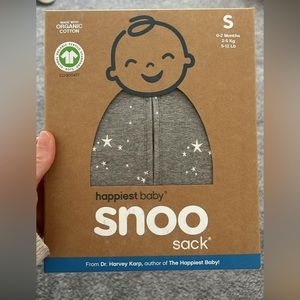 Happiest Baby Organic Cotton Sack - Grey Stars Small